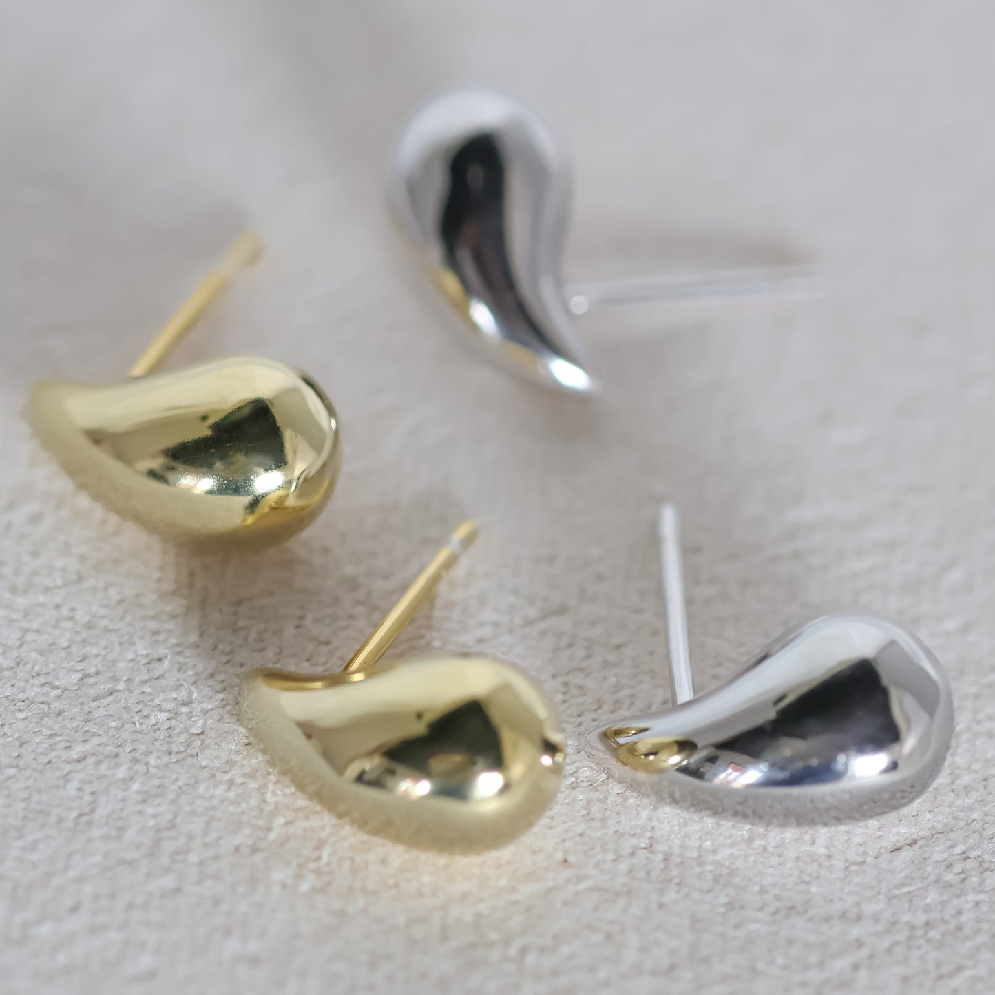 gold and silver earrings