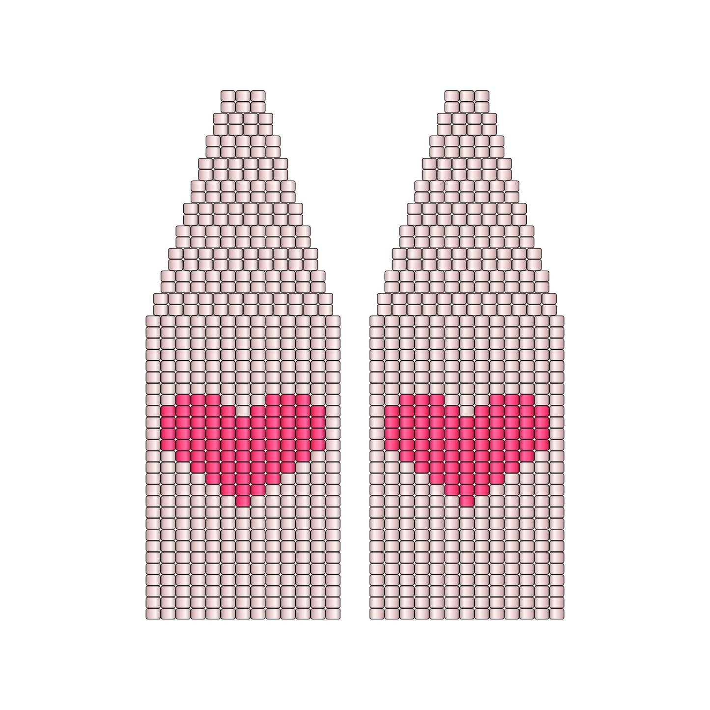 Pink and Neon Poppy Heart Graph