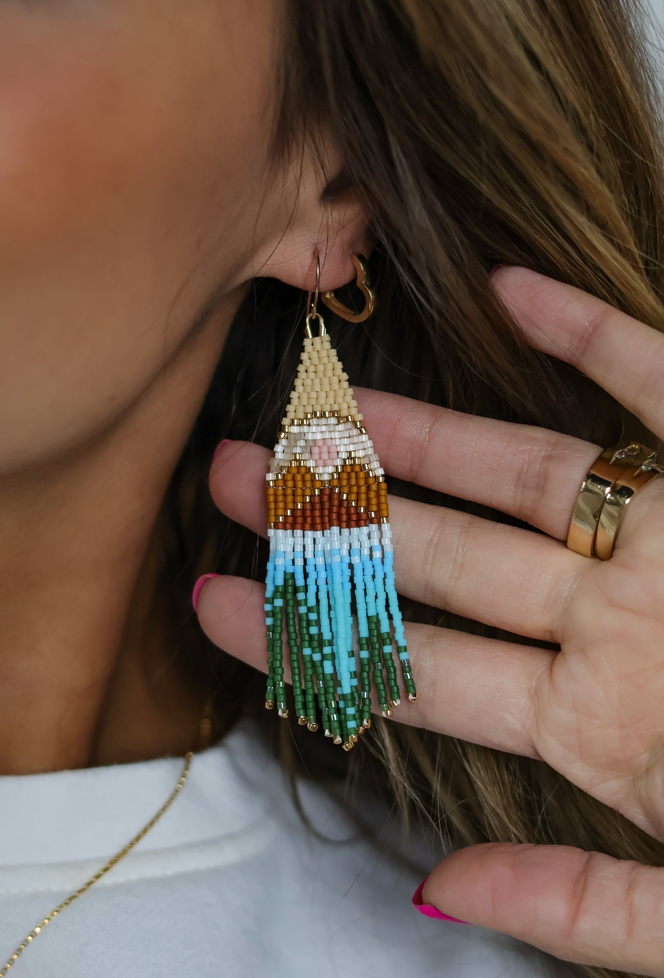 long beaded earrings