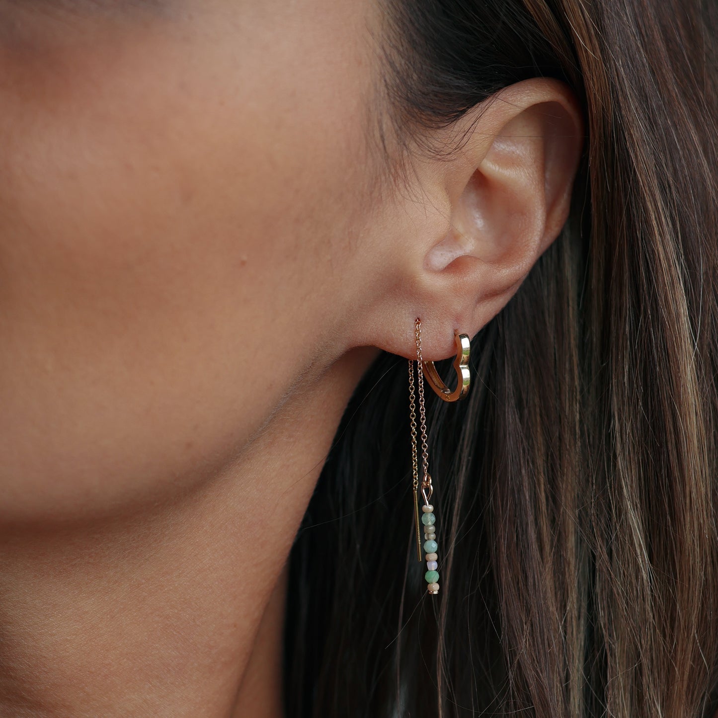 Emerald Sands Ear Threaders