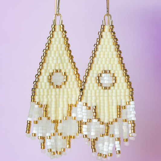 MADE TO ORDER: Mini Moonwake Glow Beaded Mermaid Earrings