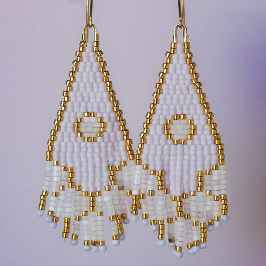 MADE TO ORDER: Mini Crushed Velvet Beaded Mermaid Earrings
