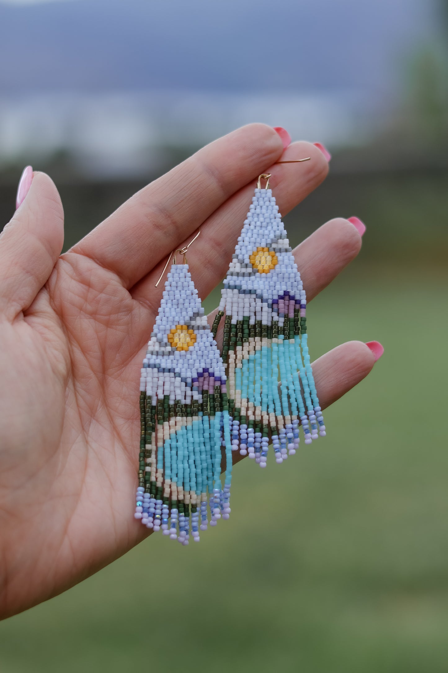 Kinky Lake, AB Beaded Earrings