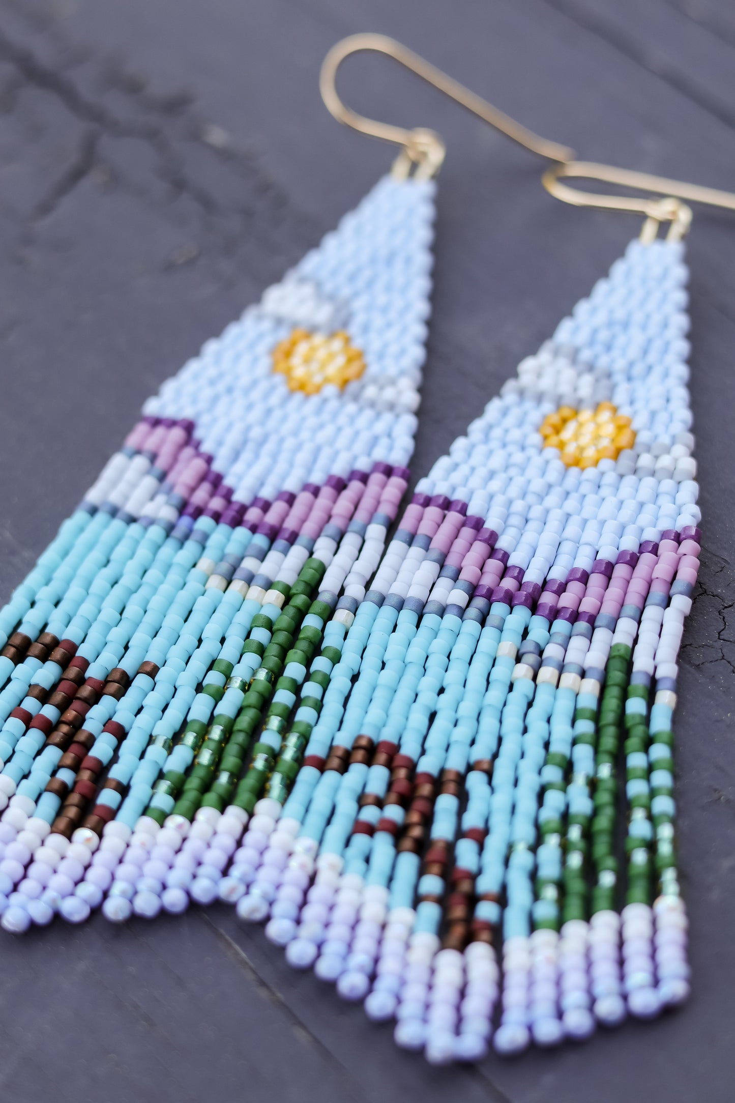 Seton Lake, BC Beaded Earrings