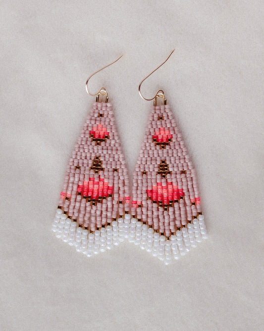 Mini Fleur Beaded Earrings