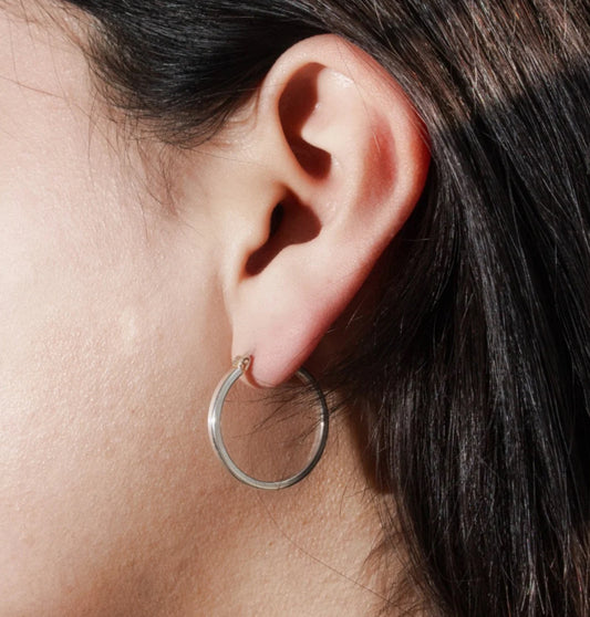 Silver hoop earrings