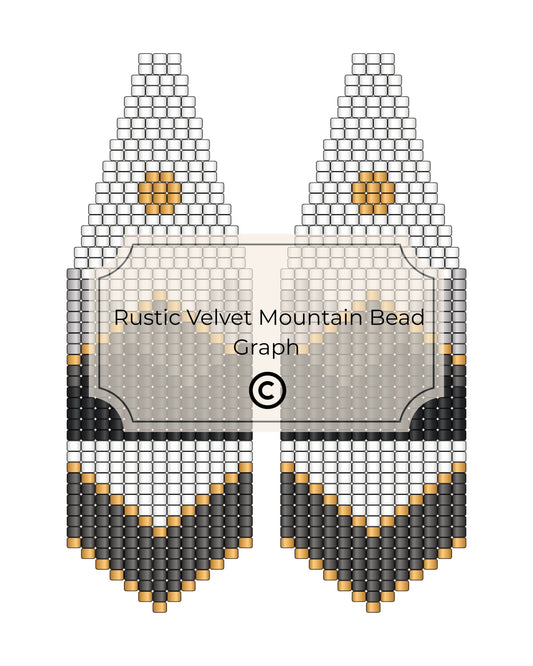 Rustic Velvet Mountains Bead Graph Kit