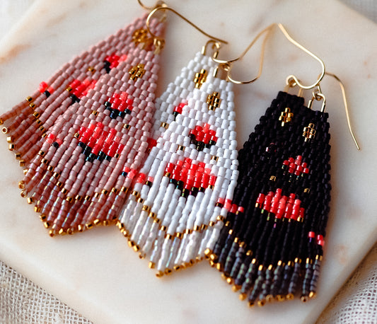 The Dolly Mini Beaded Earring- Black