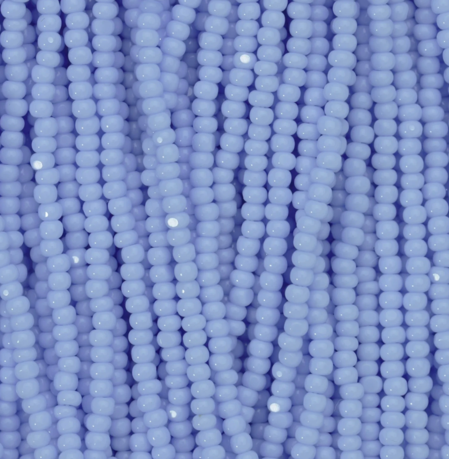 Czech Seed Bead- 11/0- 1 Cut Charlotte – Opaque Light Blue