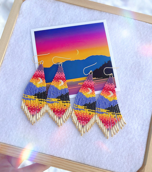 MADE TO ORDER: Whale Point RHV Beaded Earrings