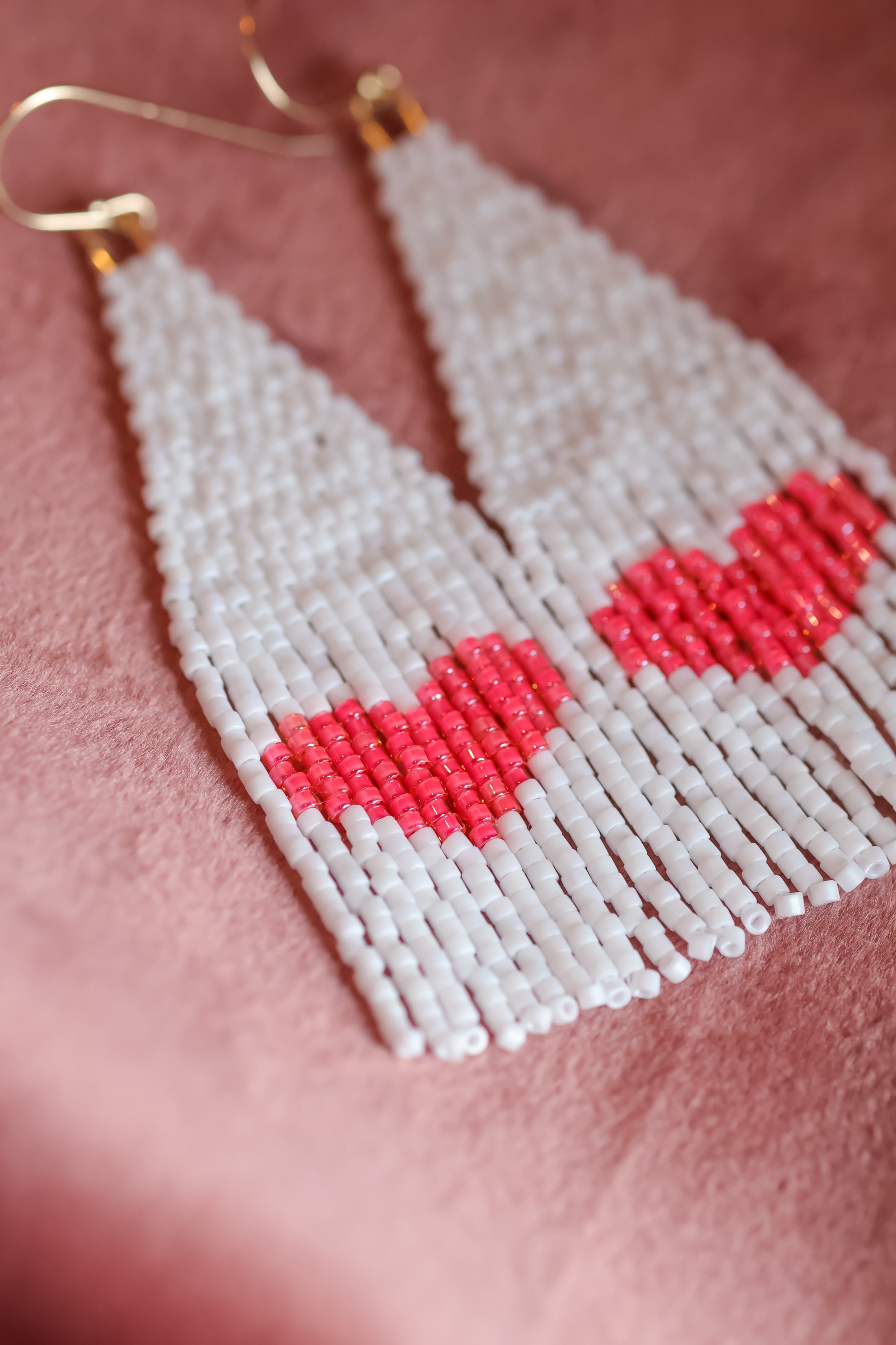 Beaded Fringed Heart Shakers