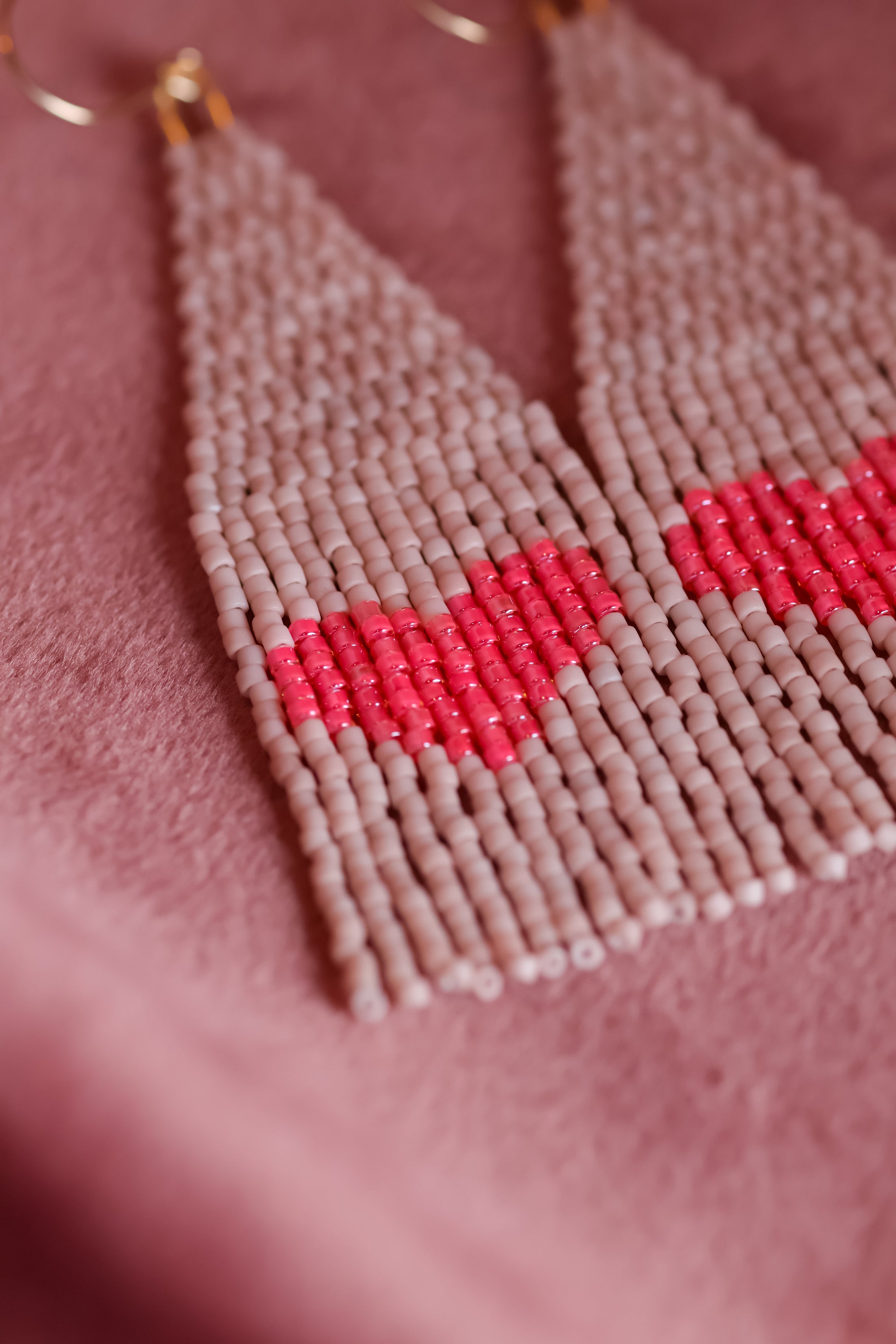 Beaded Fringed Heart Shakers