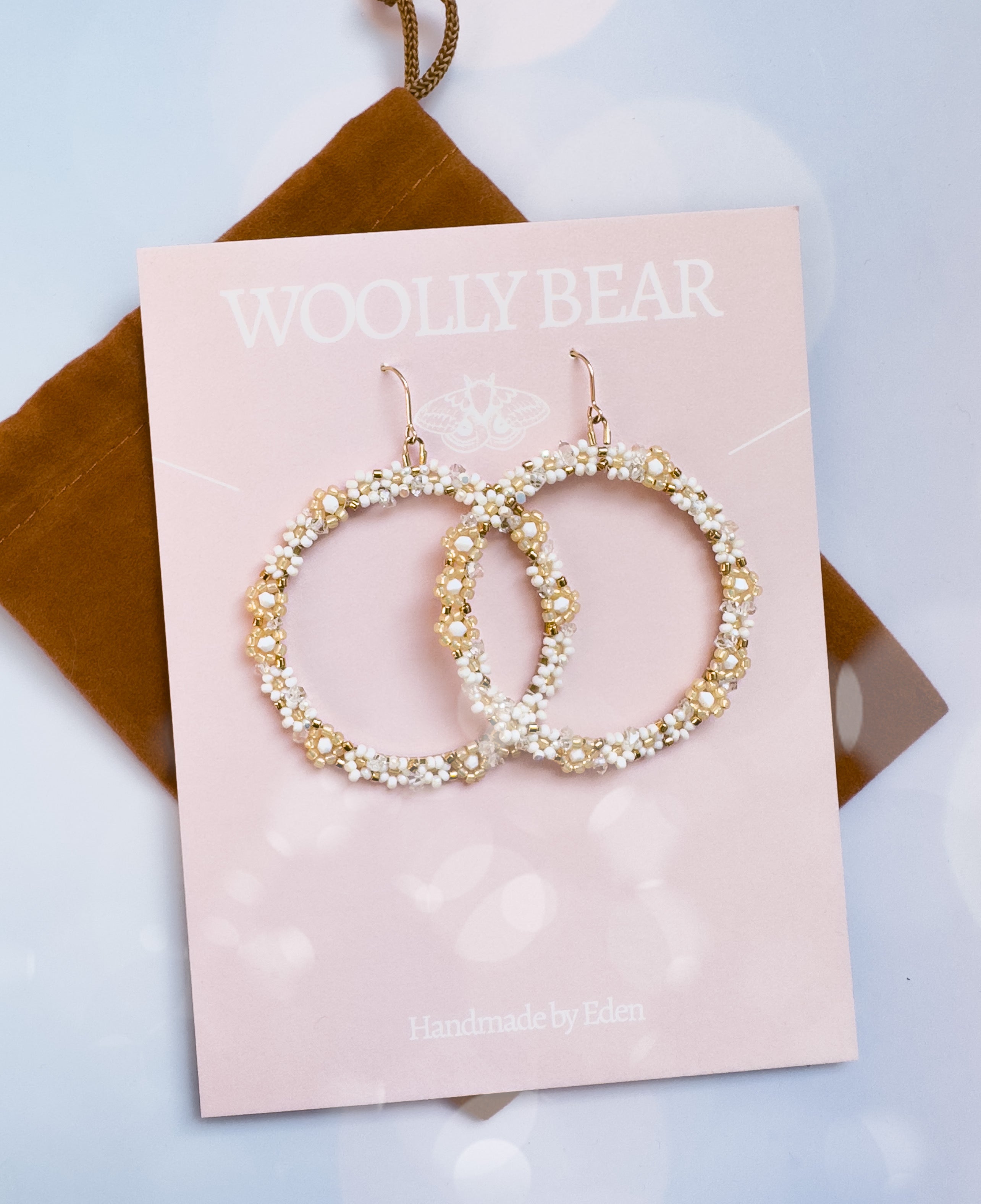 Beaded Flower Crown Hoops – WOOLLY BEAR