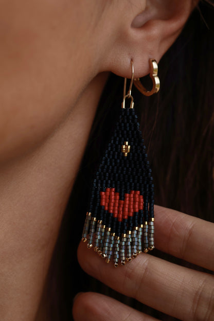 Puso Ko- My Heart Mini Beaded Earrings