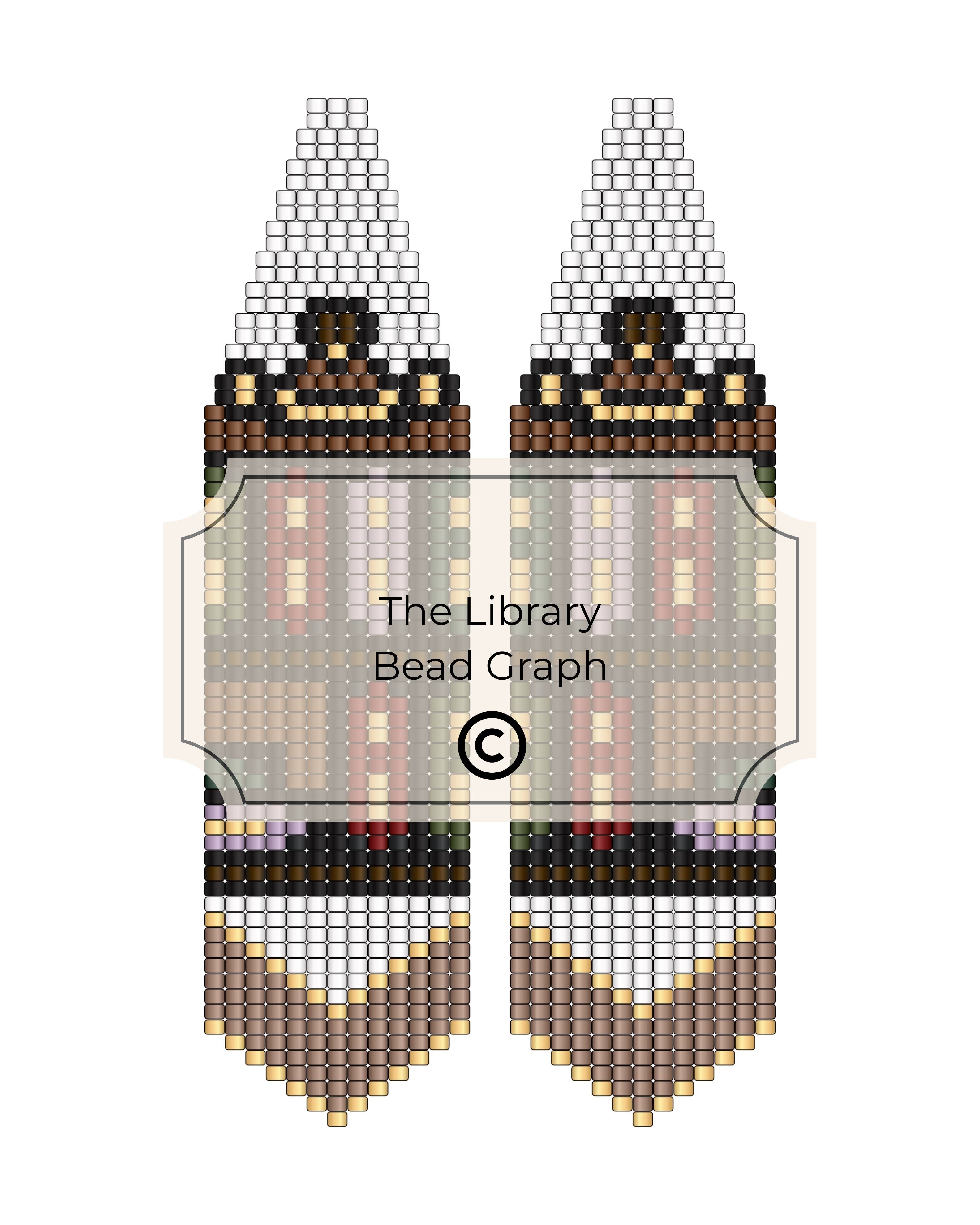 Library Bead Graph Pattern | Beginner PDF or Kit – WOOLLY BEAR JEWELRY