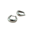 Load image into Gallery viewer, Silver Tapered Huggie Hoops
