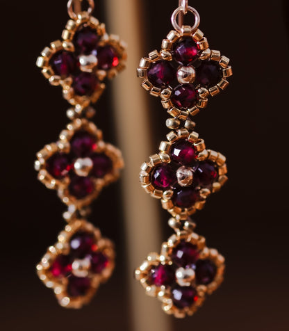 Beaded Clover Couture Earrings