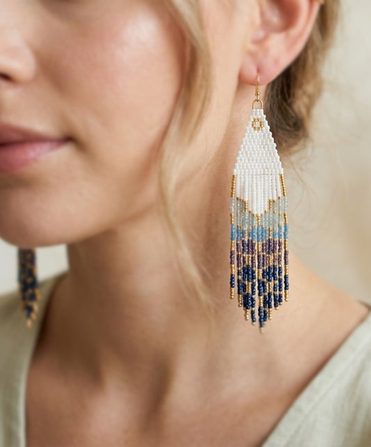PRE-ORDER OPEN: Lune Mermaid Tail Beaded Earrings