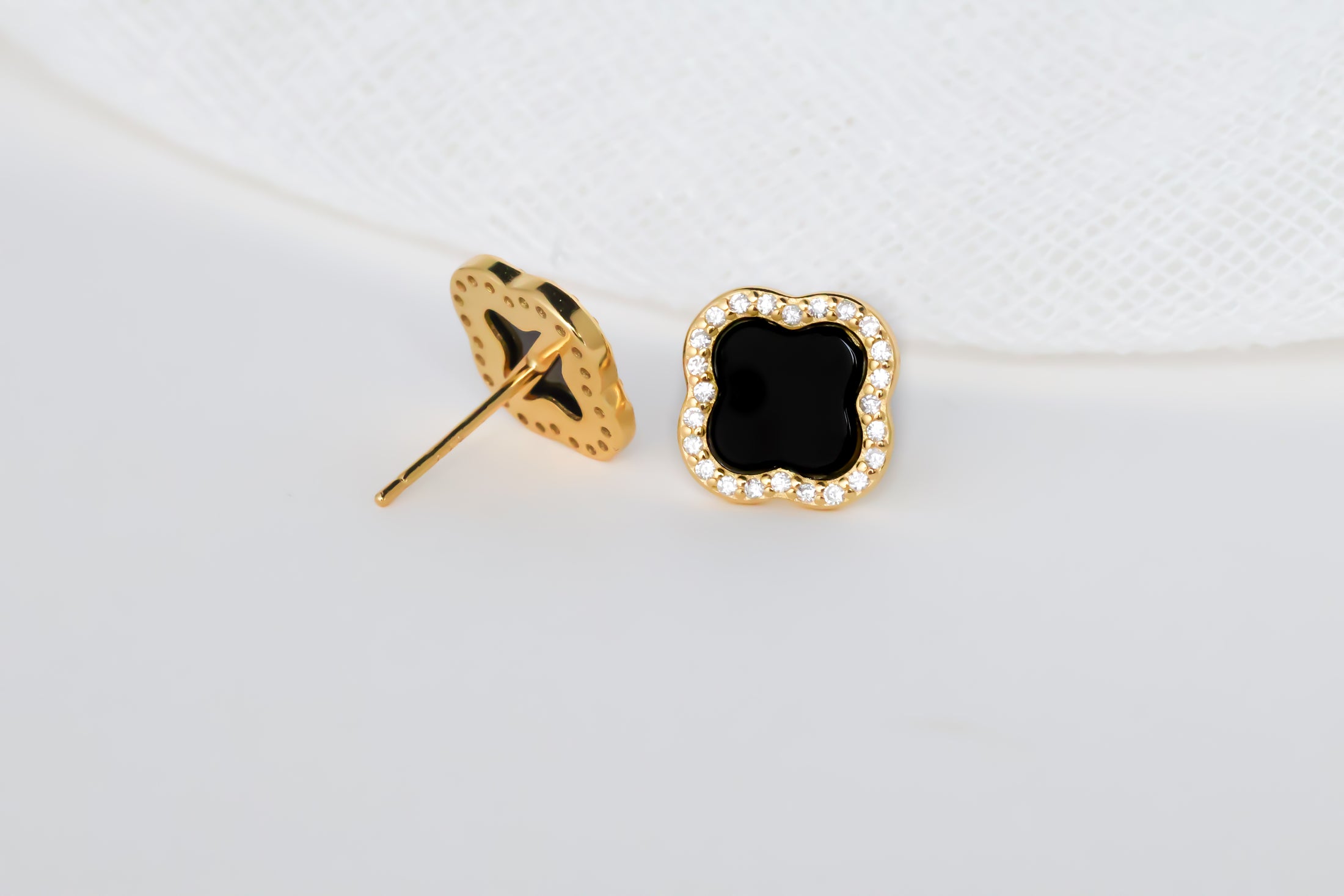 Black Onyx CZ Clover