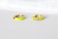 Load image into Gallery viewer, Neon Yellow Enamel Huggies
