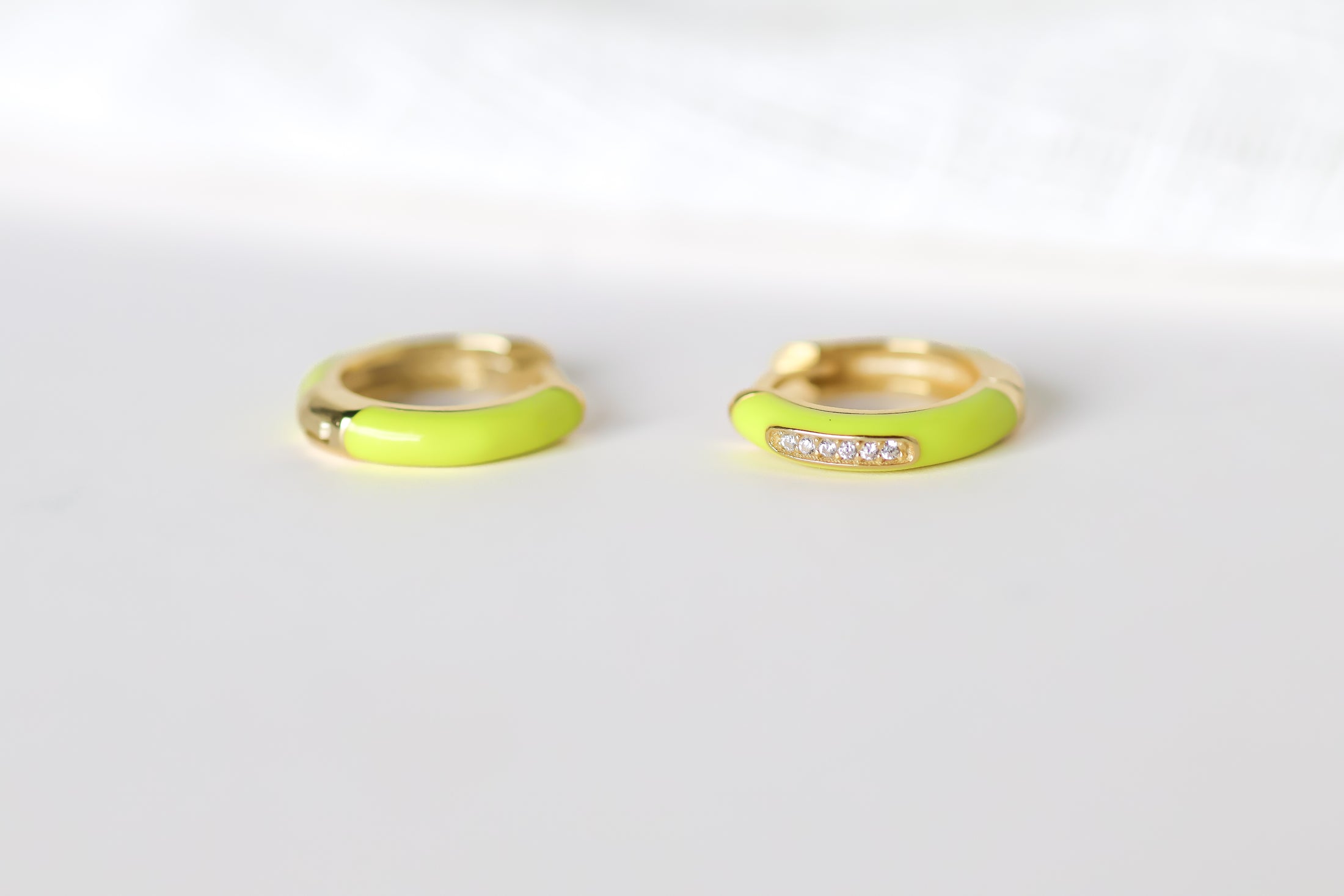 Neon Yellow Enamel Huggies