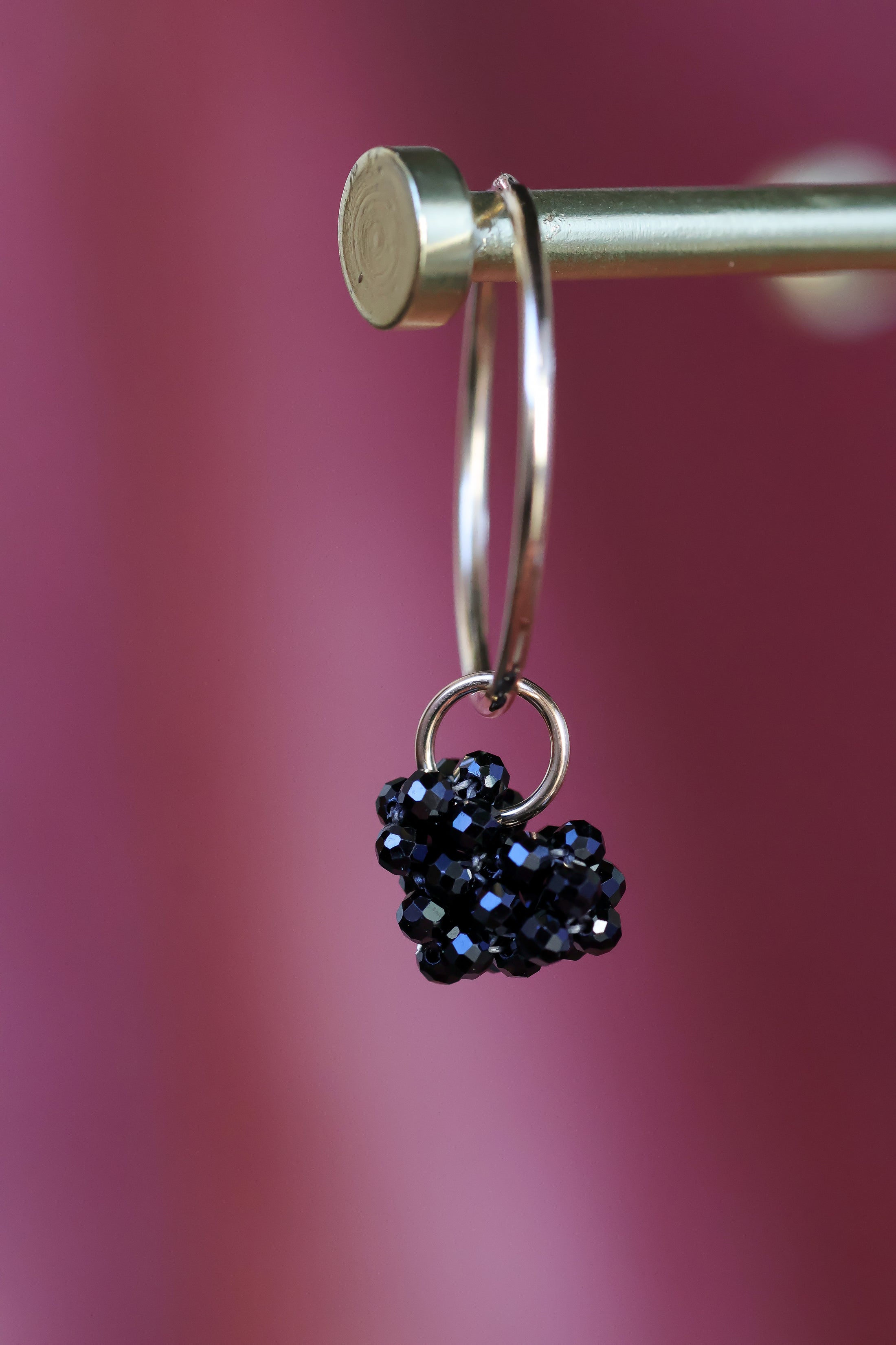 Black Spinel Heart Puff