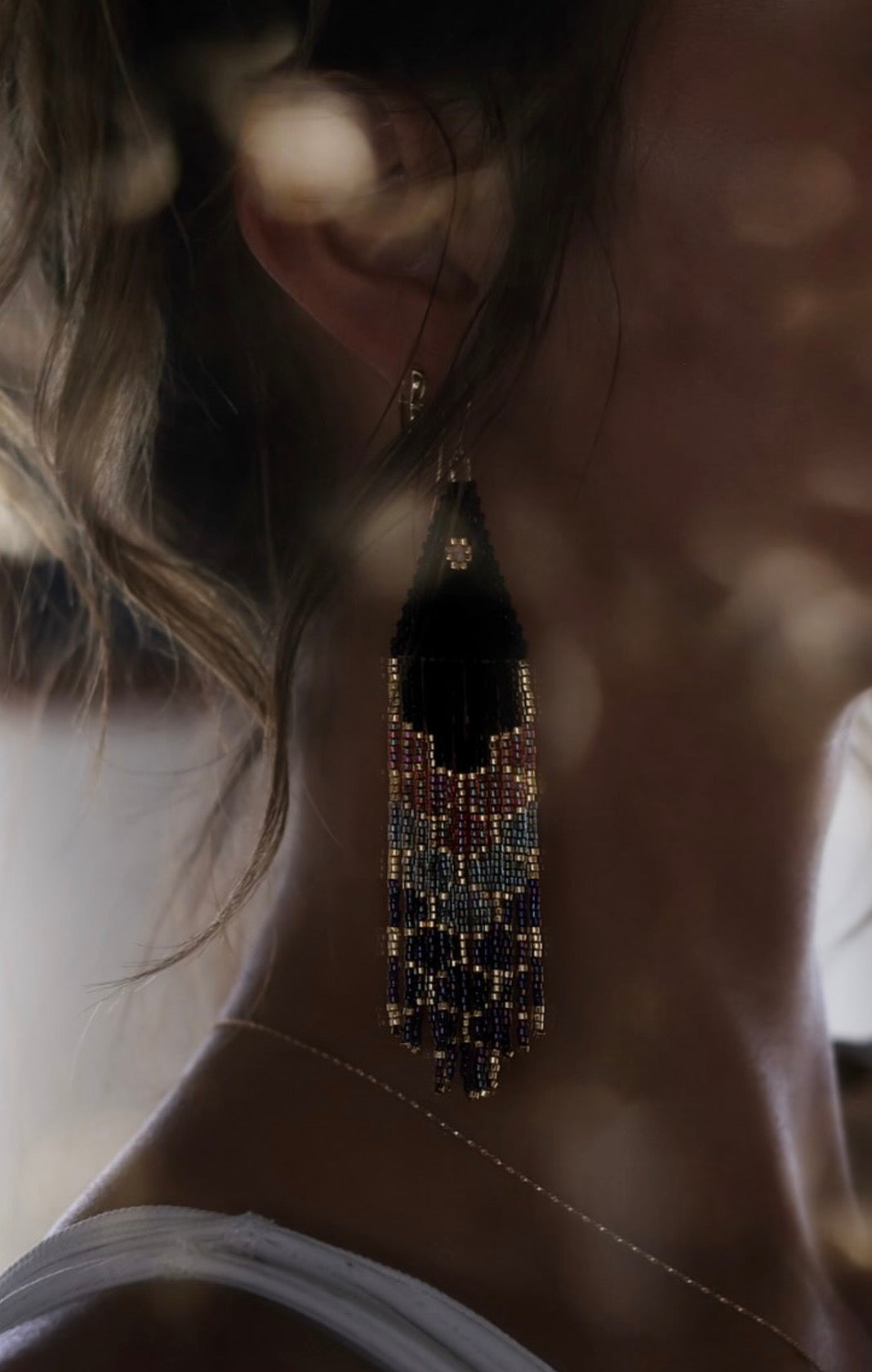 PRE-ORDER: Dark Horse Mermaid Tail Beaded Earrings