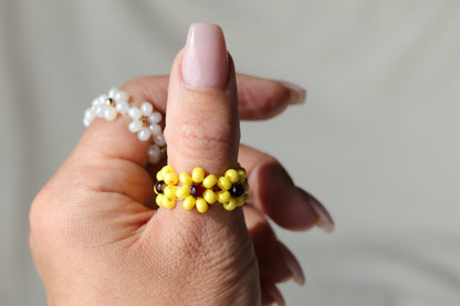 Sunny Flower Statement Rings