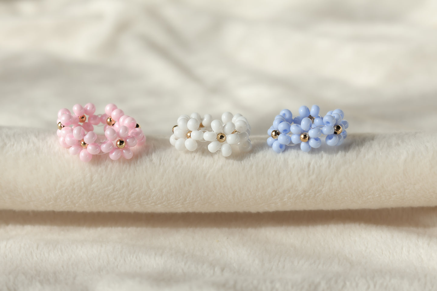Czech Flower Statement Rings
