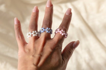 Czech Flower Statement Rings