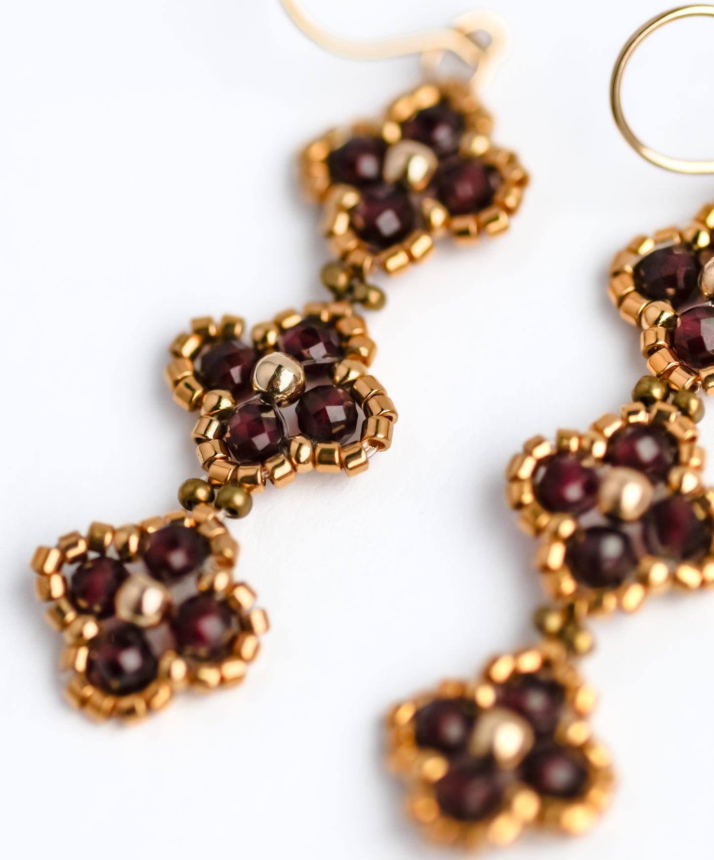Beaded Clover Couture Earrings