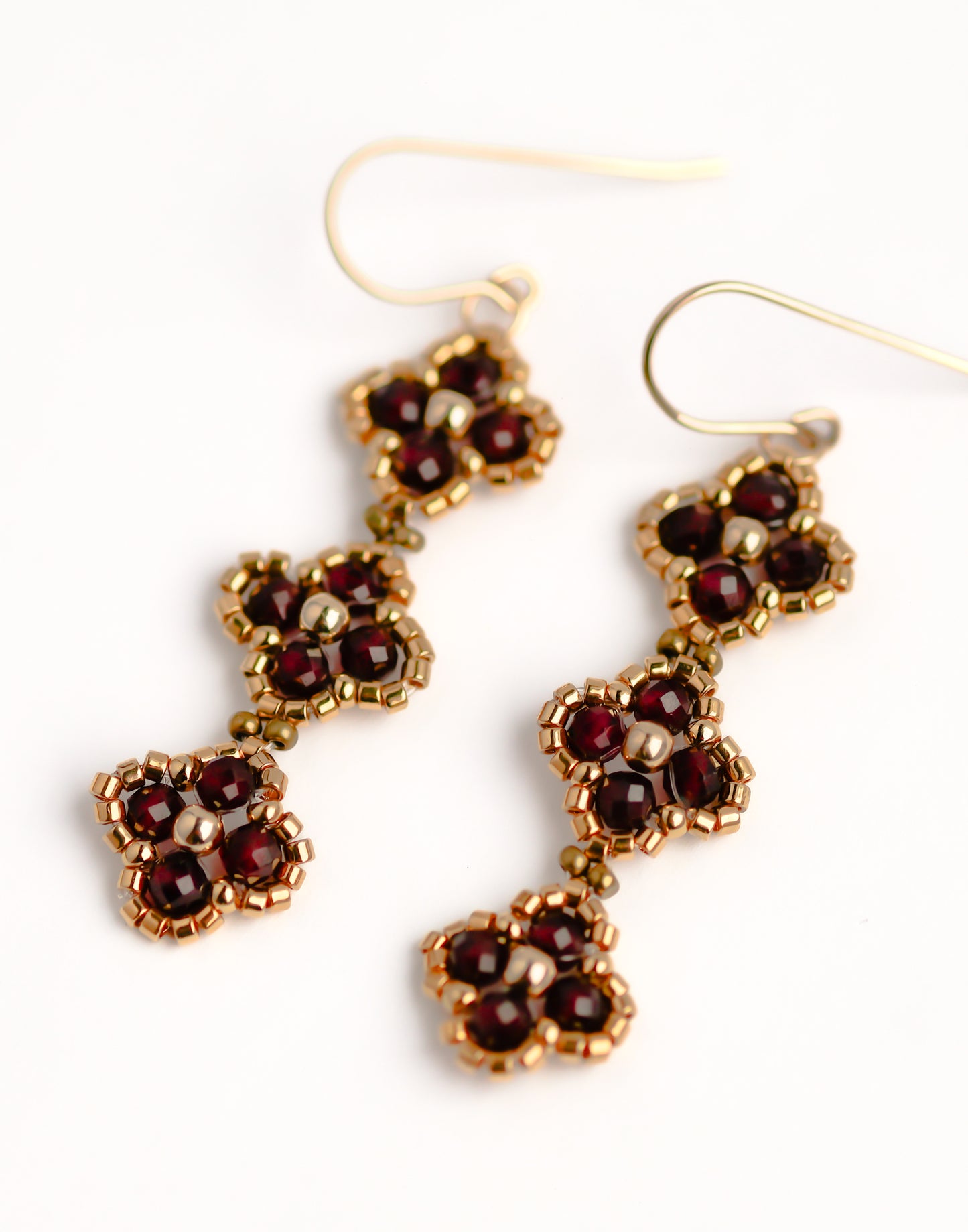 Beaded Clover Couture Earrings
