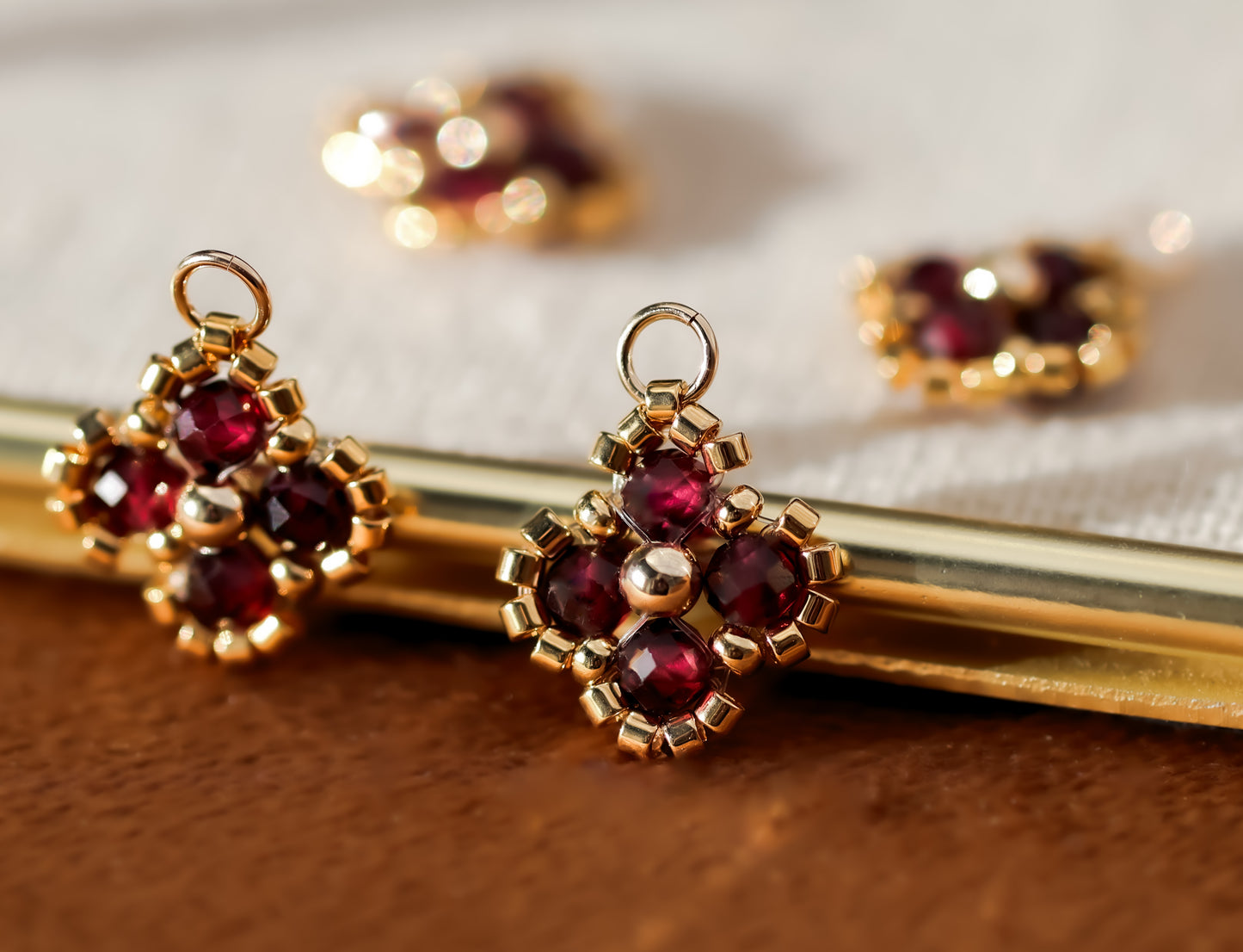 Beaded Clover Couture Earrings