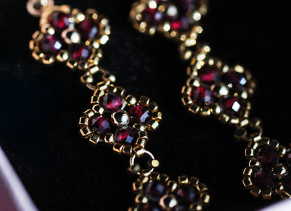 Triple Drop Beaded Clover Couture Earrings