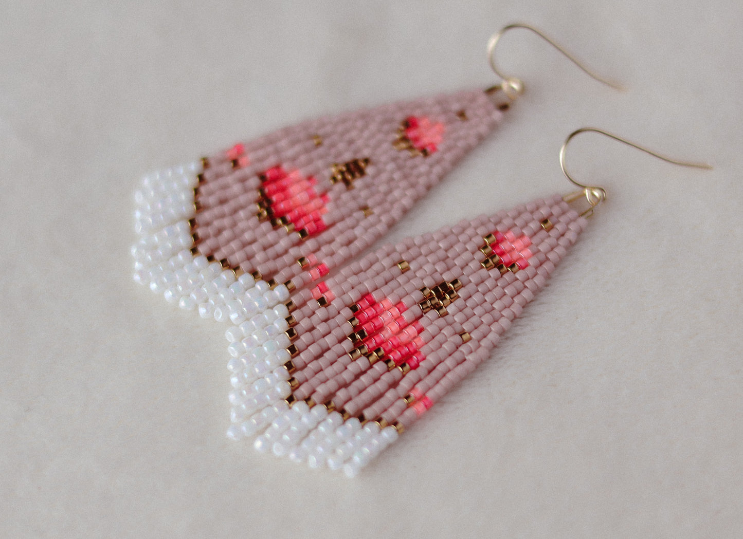 Mini Fleur Beaded Earrings