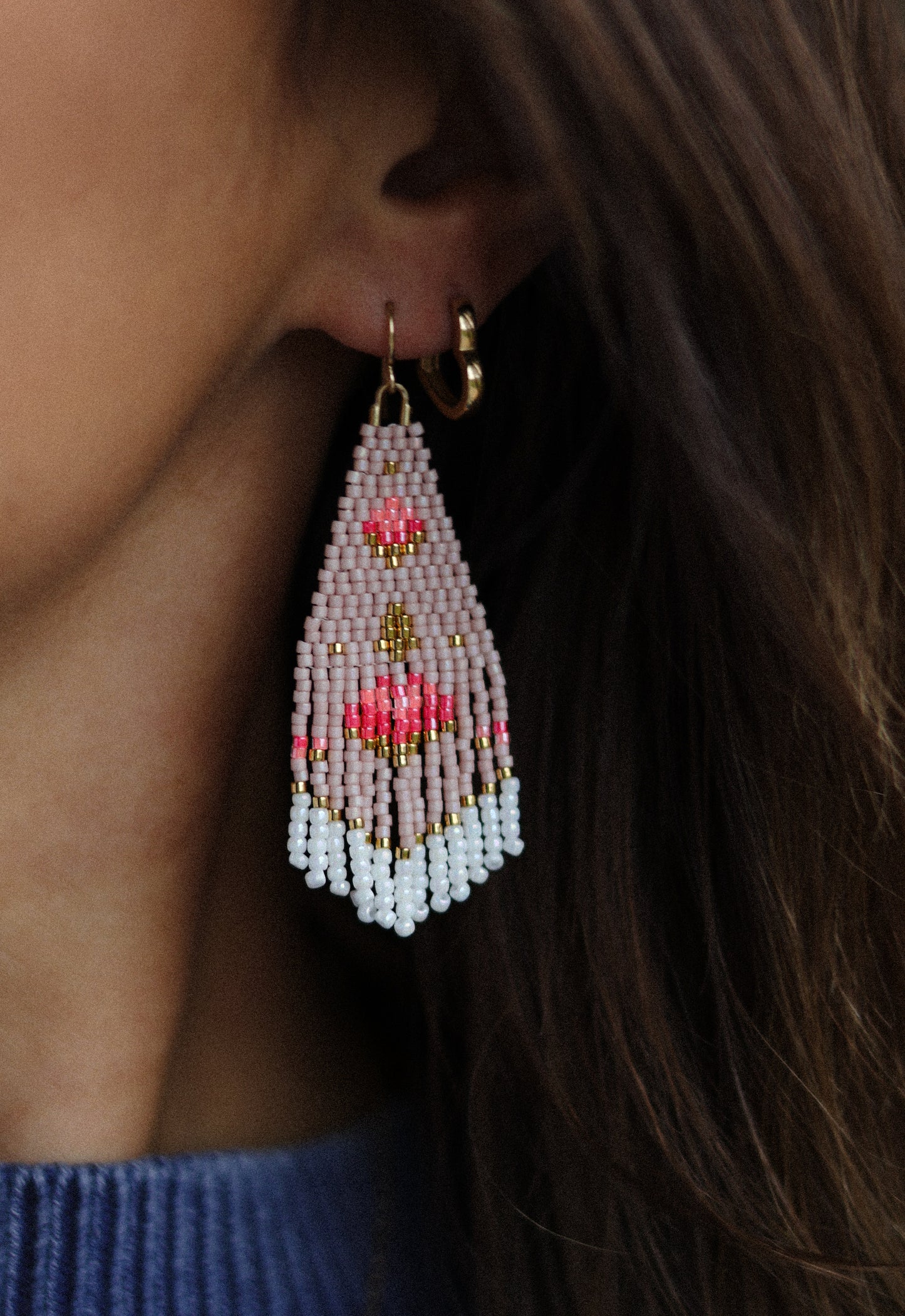 Mini Fleur Beaded Earrings