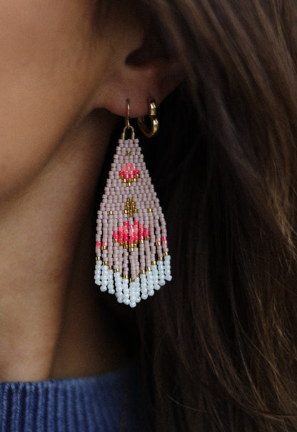 Mini Fleur Beaded Earrings