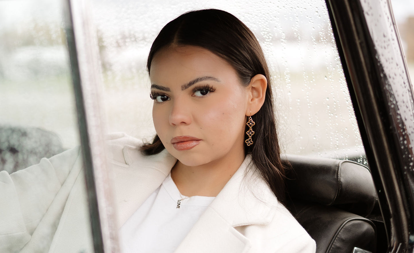 Beaded Clover Couture Earrings