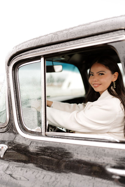 Beaded Clover Couture Earrings