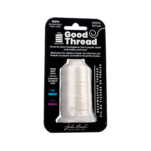 Packaged thread with 'Good Thread' branding on a white background