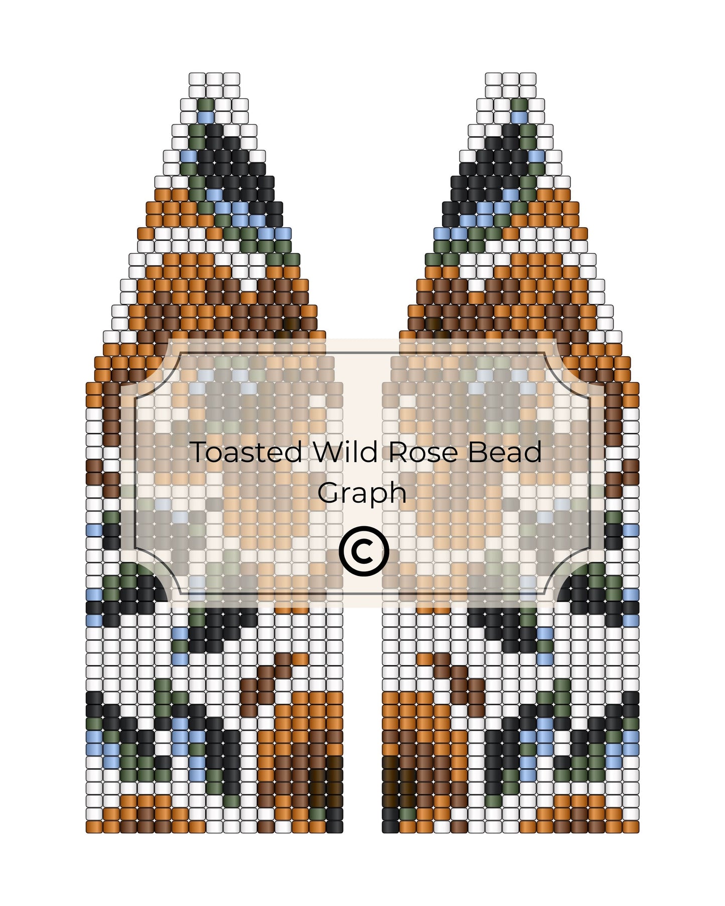 Bead pattern design for 'Toasted Wild Rose' with a grid layout.