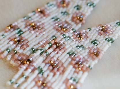 Peony Beaded Earrings