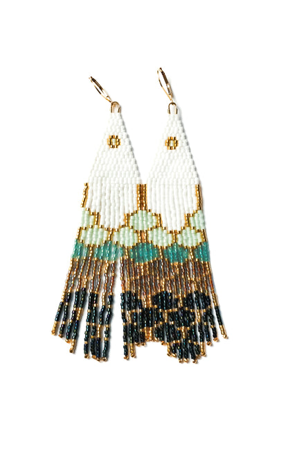 Lune Mermaid Tail Beaded Earrings