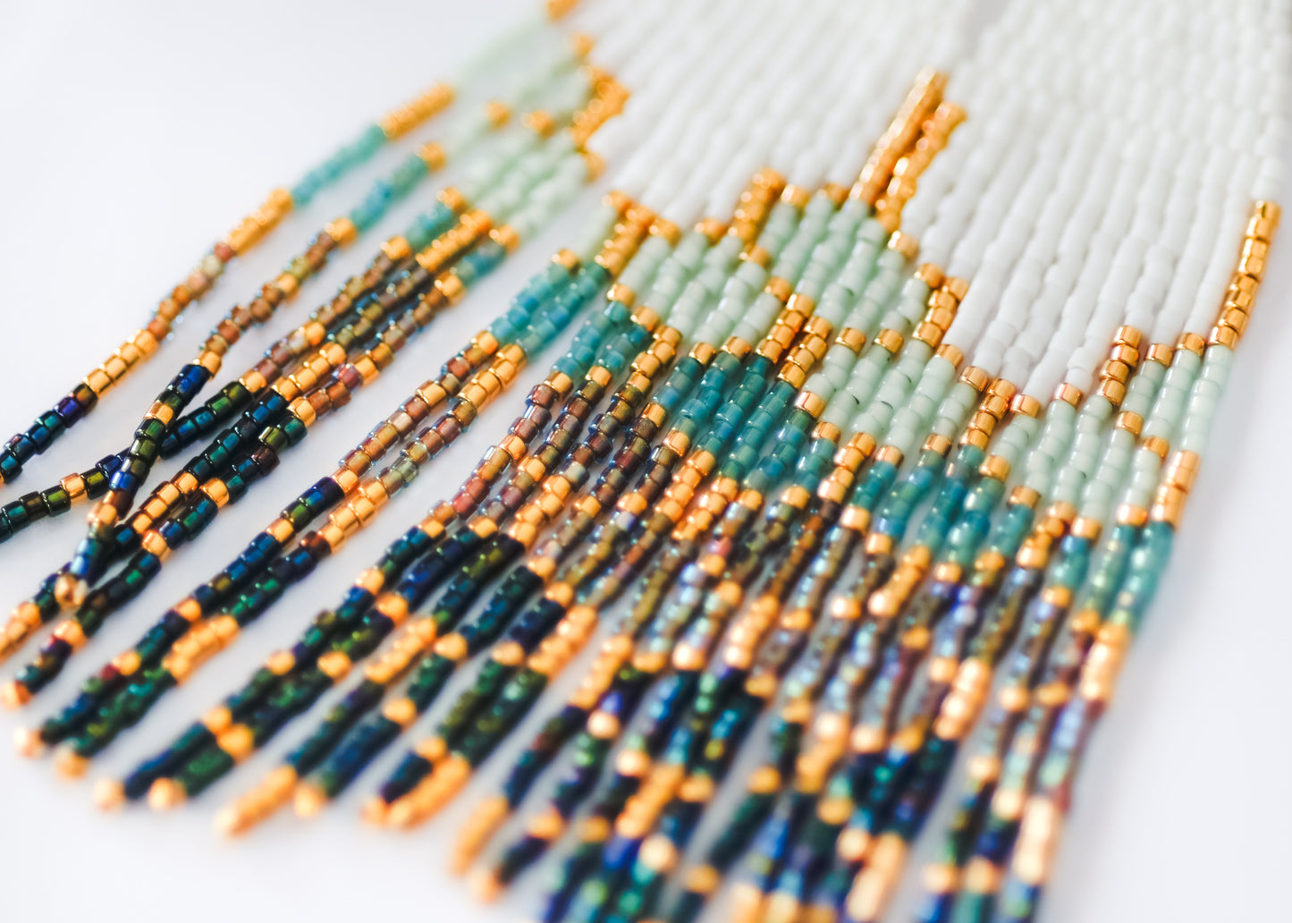 Lune Mermaid Tail Beaded Earrings