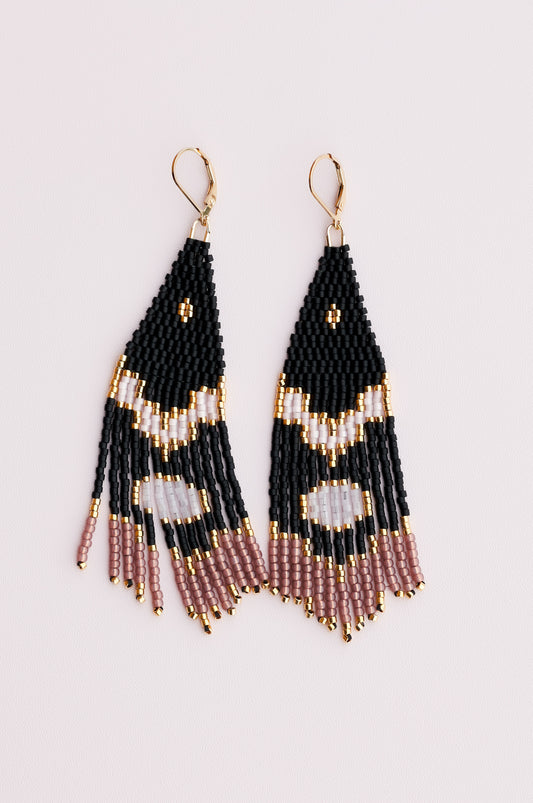 Mirror Mirror Beaded Earrings