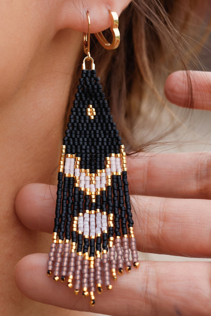 Mirror Mirror Beaded Earrings