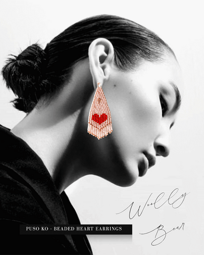 Puso Ko- My Heart Mini Beaded Earrings