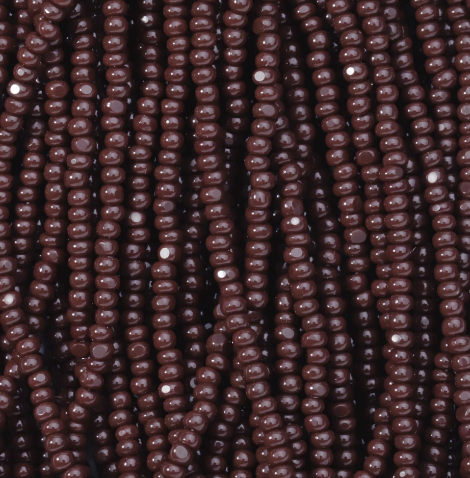 Czech Seed Bead- 11/0- 1 Cut Charlotte – Opaque Dark Brown