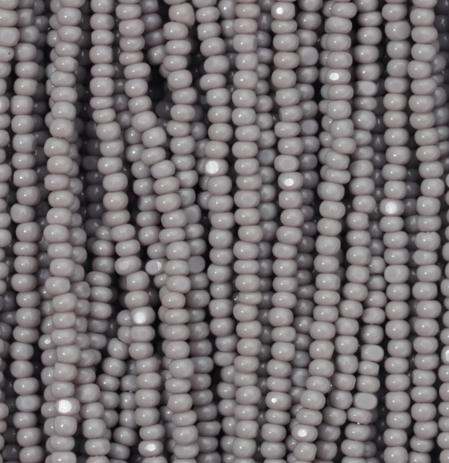 Czech Seed Bead- 11/0- 1 Cut Charlotte – Opaque Grey