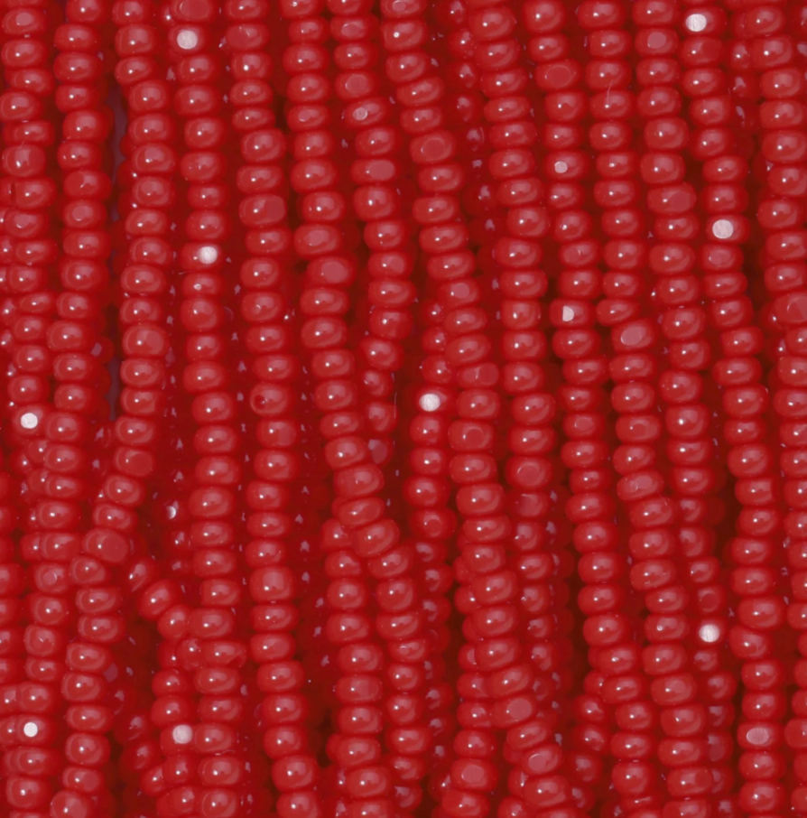 Czech Seed Bead- 11/0- 1 Cut Charlotte – Opaque Red